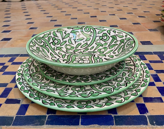 Assiettes en céramique marocaine – Fait main et peint à la main