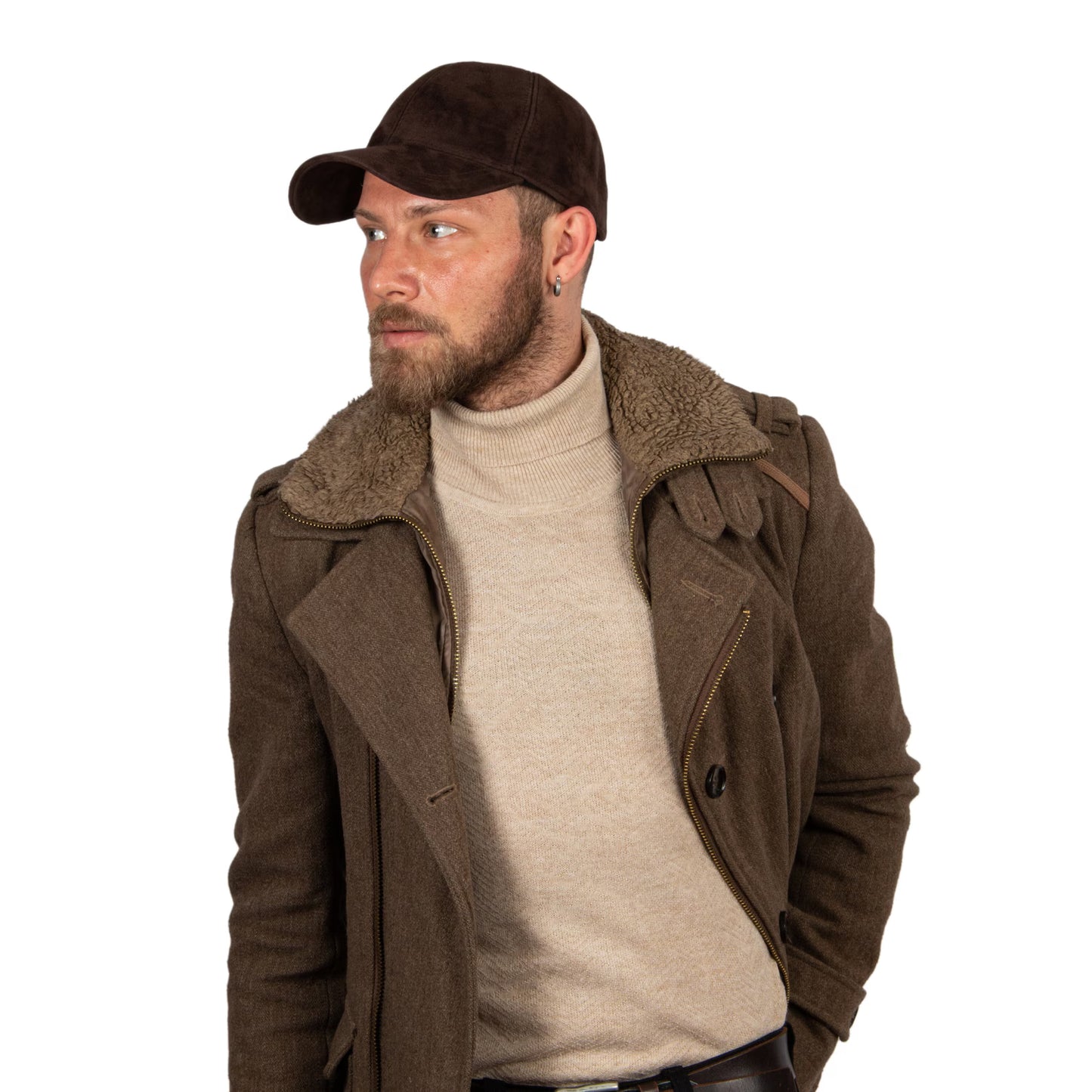 casquette en cuir véritable
