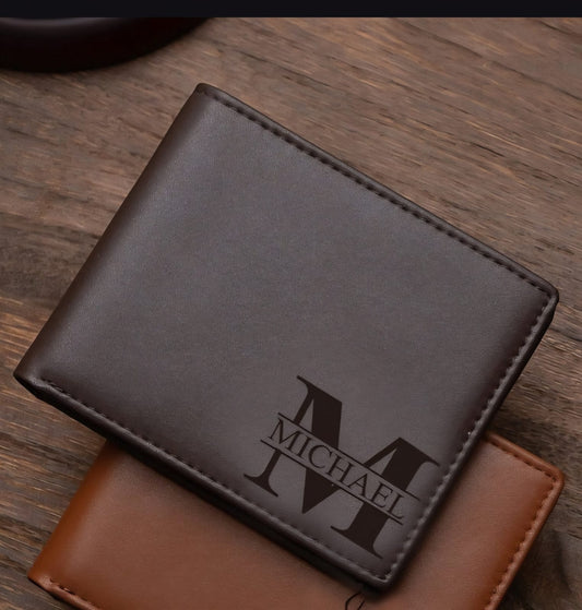 Personalized leather wallet – Custom engraving