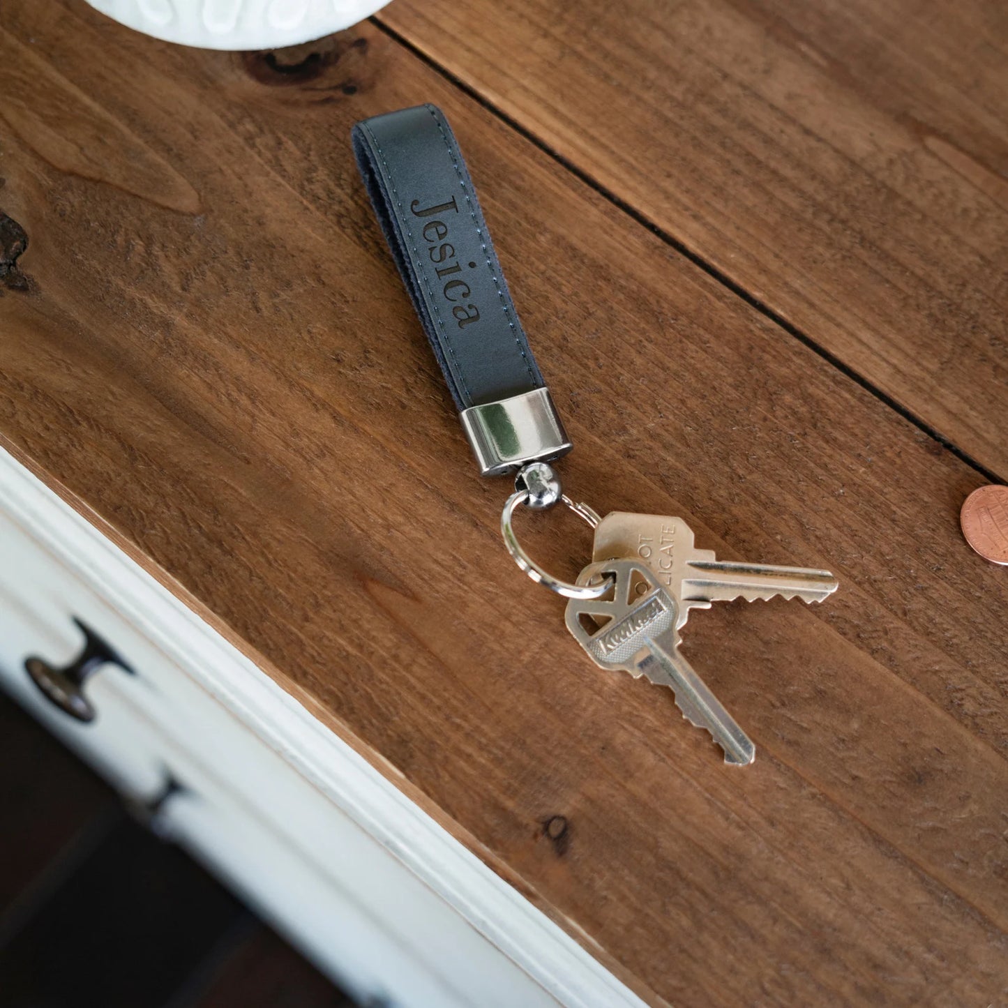 Set de 3 porte-clés en cuir personnalisés – Cadeau élégant