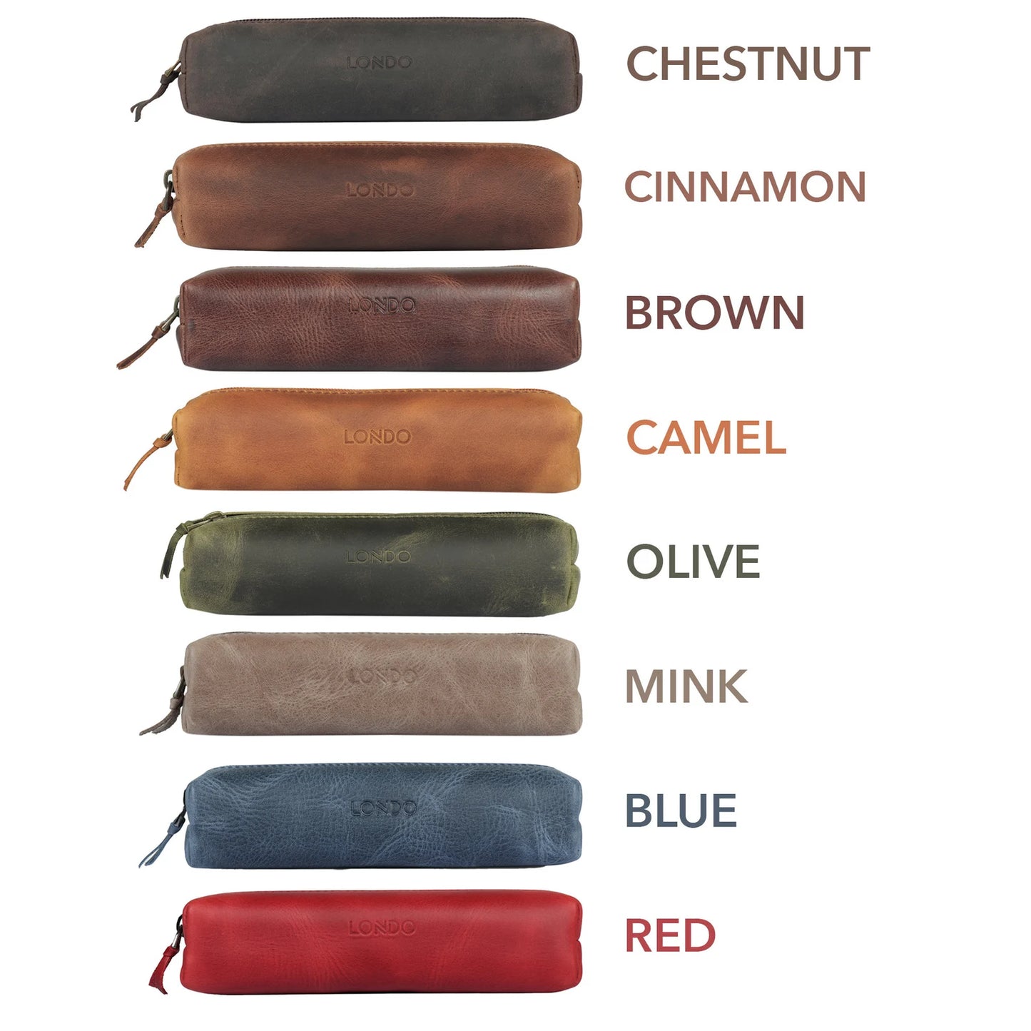 Trousse zippé en cuir – Fait main & personnalisable