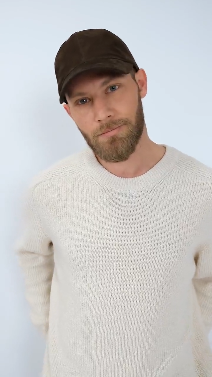 casquette en cuir véritable